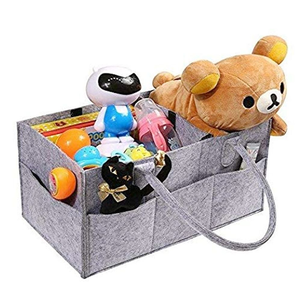 Star Babies - Scented Nappy Bag - 5 Pcs With Diaper Caddy Organizer - Grey