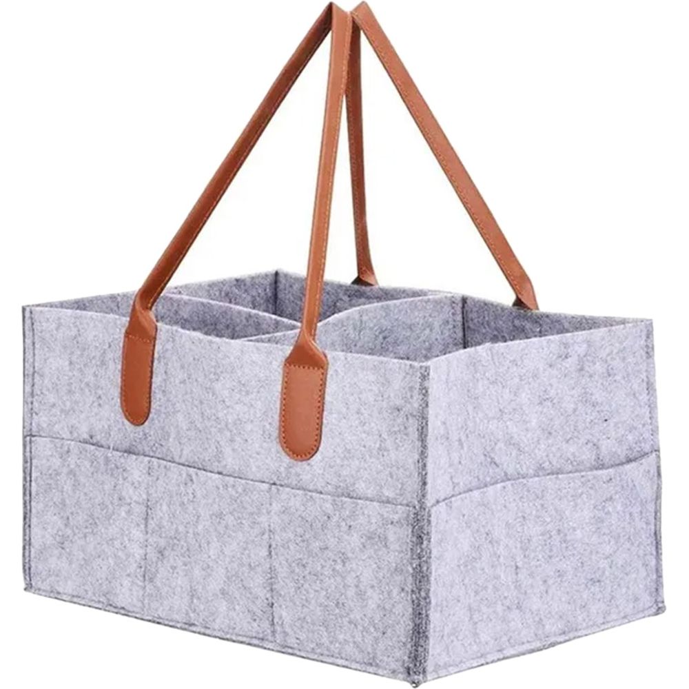 Star Babies - Diaper Caddy Organizer And Changing Mat With Disposable Bibs - 21 Pc Set