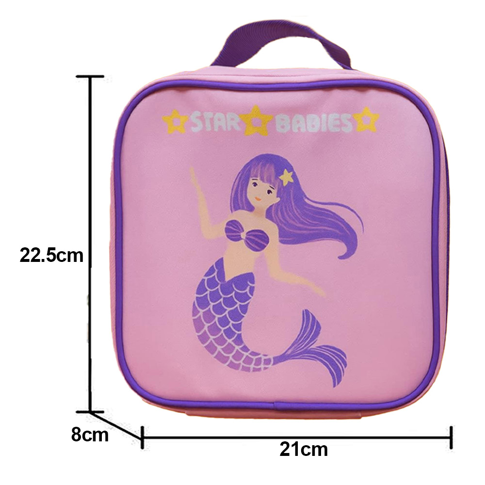 Star Babies - 5-Compartment Bento Lunch Box With Insulated Lunch Bag - Little Mermaid
