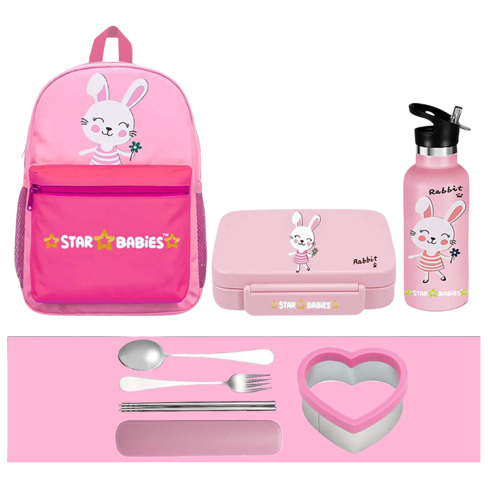 Star Babies - Back To School Combo Set - Cute Rabbit - 8 Pc Set