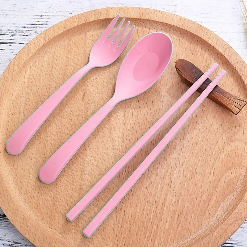 Star Babies - Stainless Steel Food Jar With Cutlery Set - Pink - 5 Pc Set