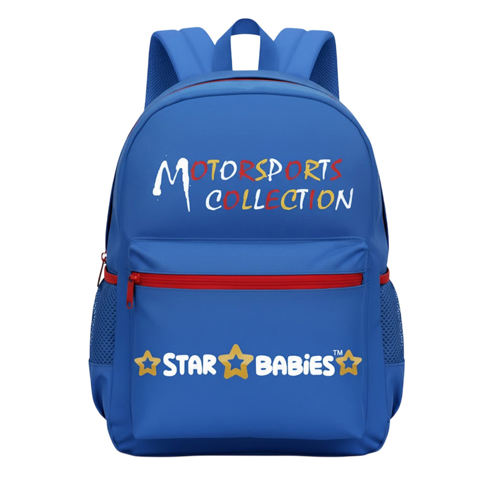 Star Babies - Motorsports Collection School Backpack - Blue - 16-Inch