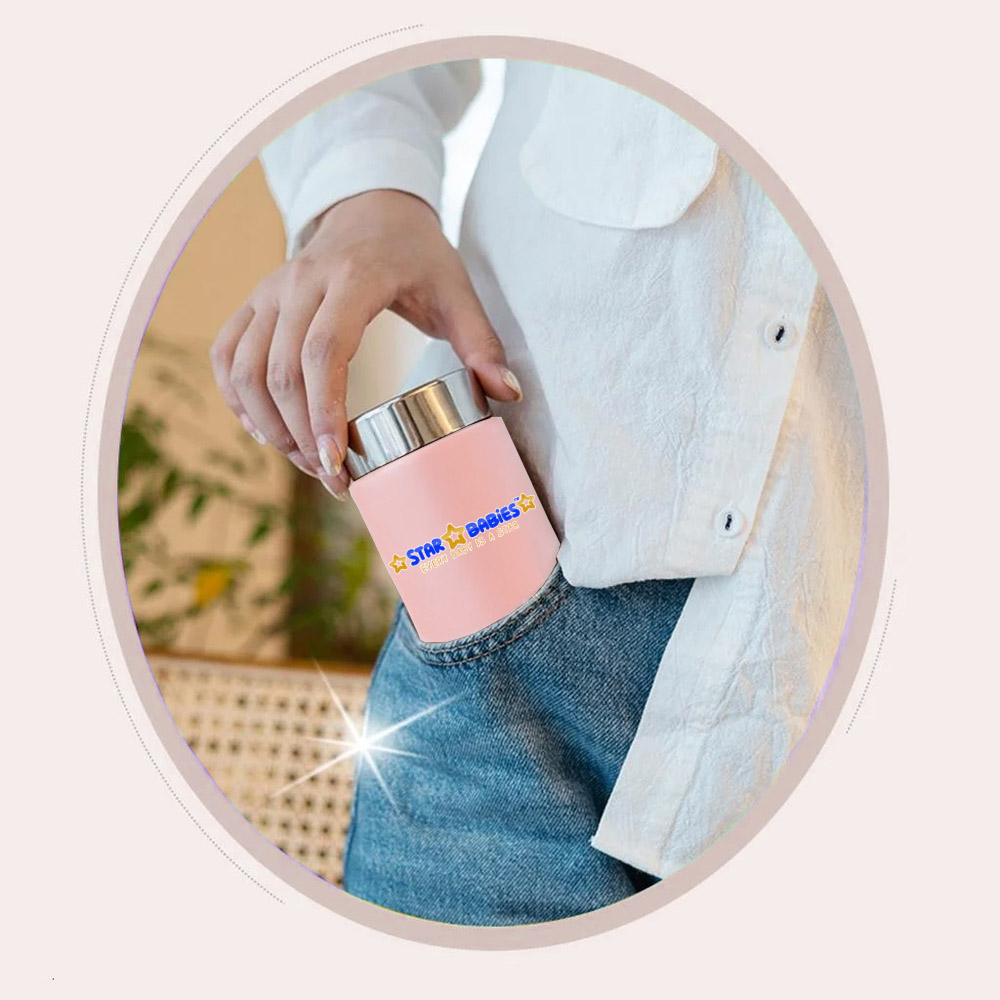 Star Babies - Double Wall Vacuum Insulated Mini Flask - Pink - 230 ml