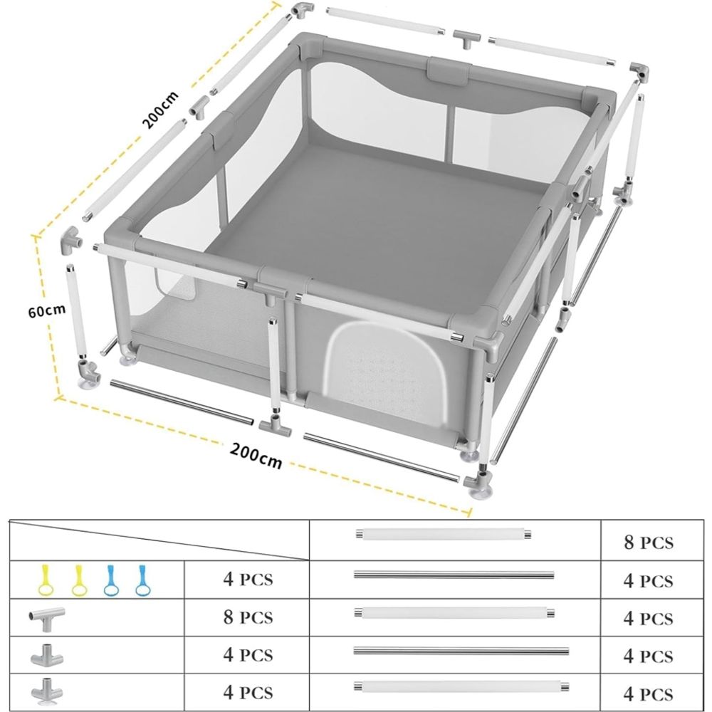 Star Babies - Baby Playpen - Dark Grey