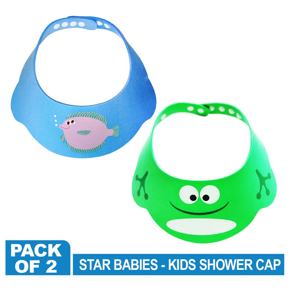 Star Babies - Shower Cap - Pack of 2 (Green/Blue)