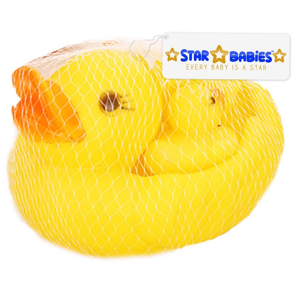 Star Babies - Squeaky Duck Pack of 4 - Yellow