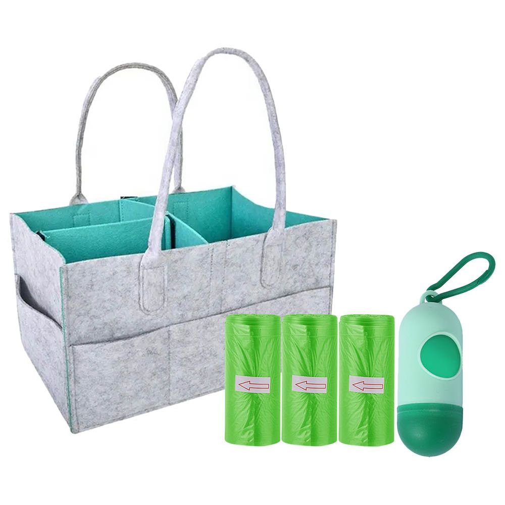 Star Babies - Diaper Caddy Organizer With Scented Disposable Bag And Dispenser - 5 Pc Set