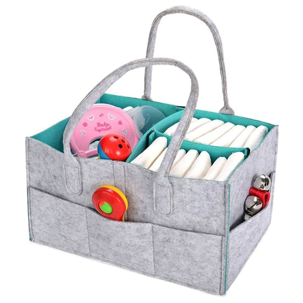 Star Babies - Diaper Caddy Organizer With Scented Disposable Bag And Dispenser - 5 Pc Set