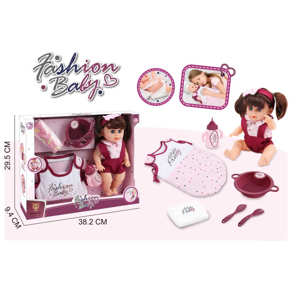Kikibebe - 12-Inch Girl Interactive Potty Training Doll - Multicolor