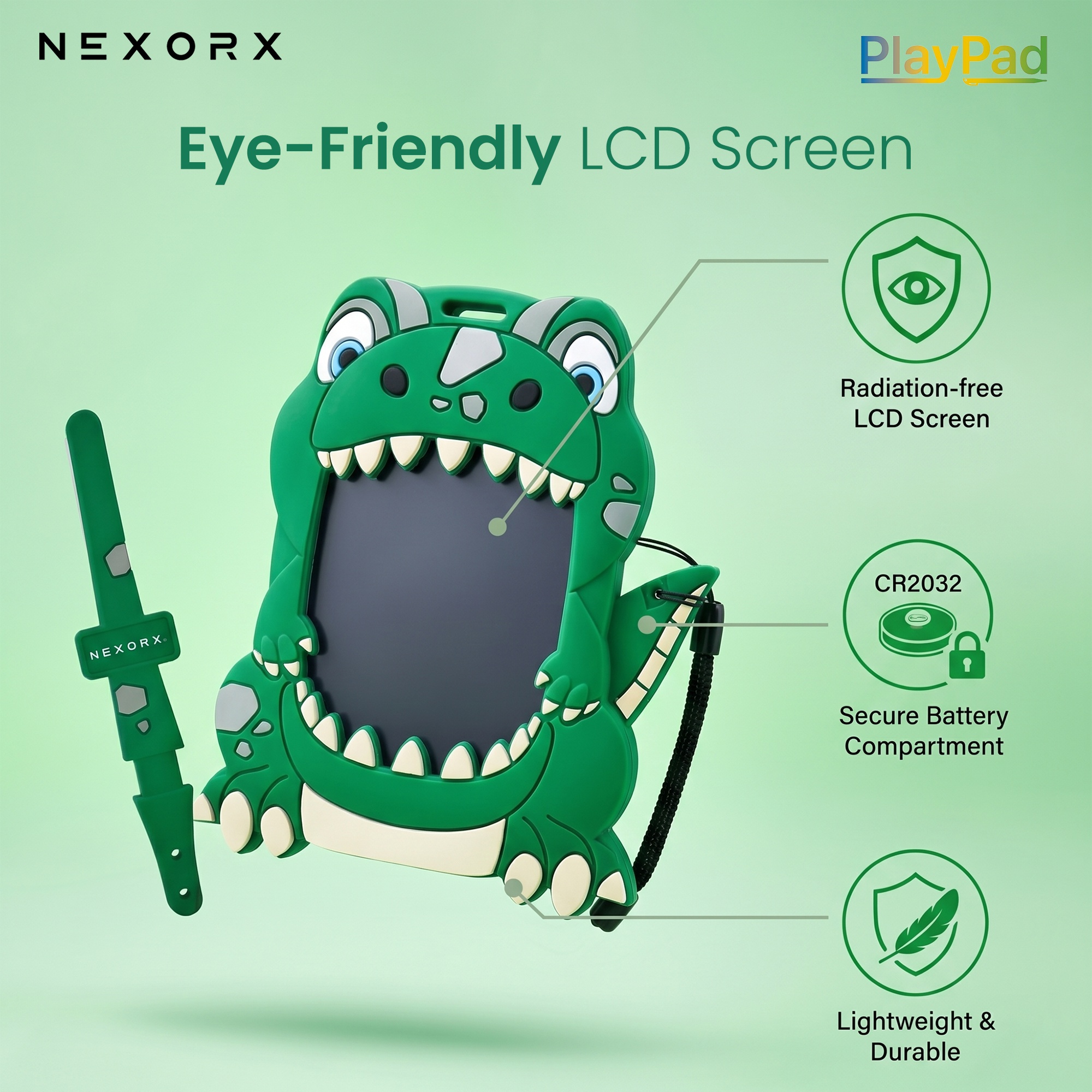 Nexorx - Play Pad Animal Series Kids Doodle Drawing Pad - Dinosaur