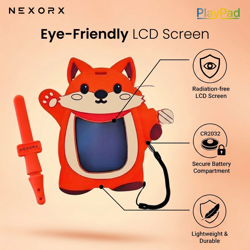Nexorx - Play Pad Animal Series Kids Doodle Drawing Pad - Fox