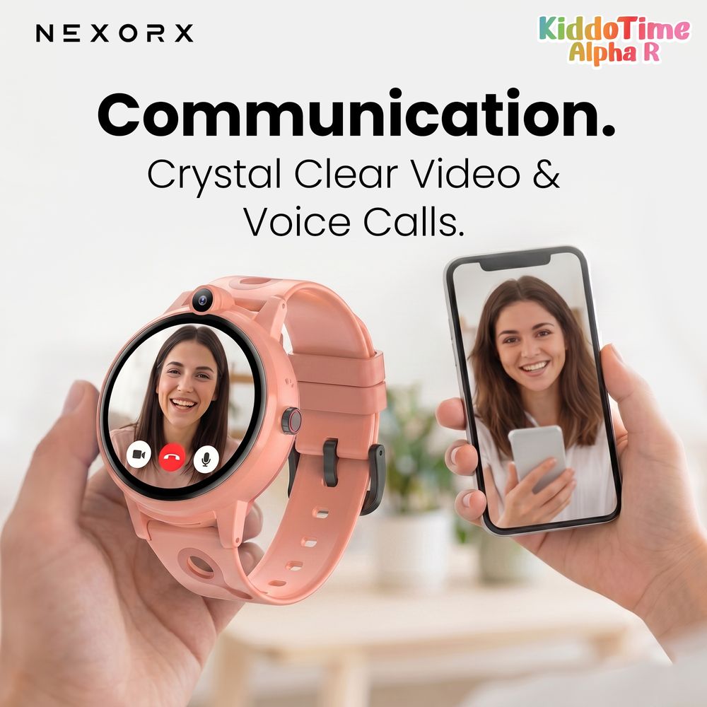 Nexorx - KiddoTime Alpha R Kids Smartwatch - Pink - 1.32-Inch
