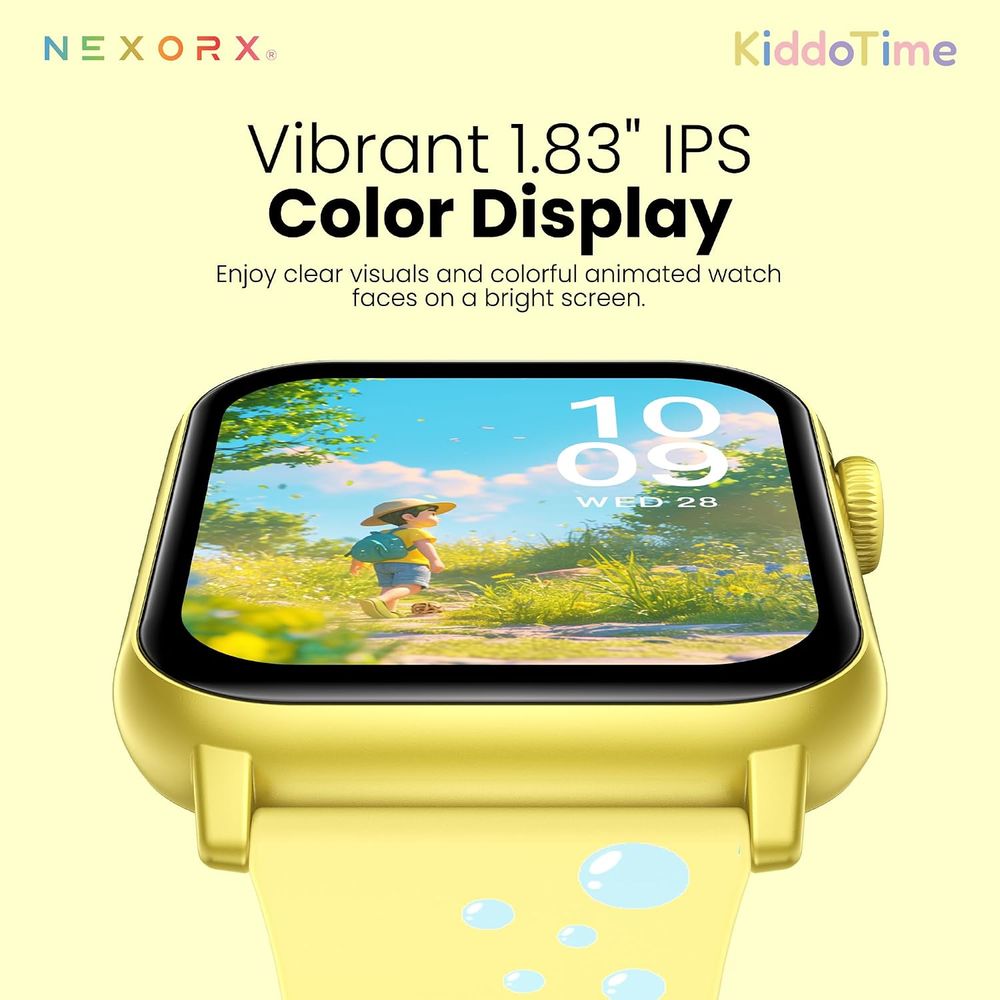 Nexorx - KiddoTime Kids Smartwatch - Yellow - 1.83-Inch