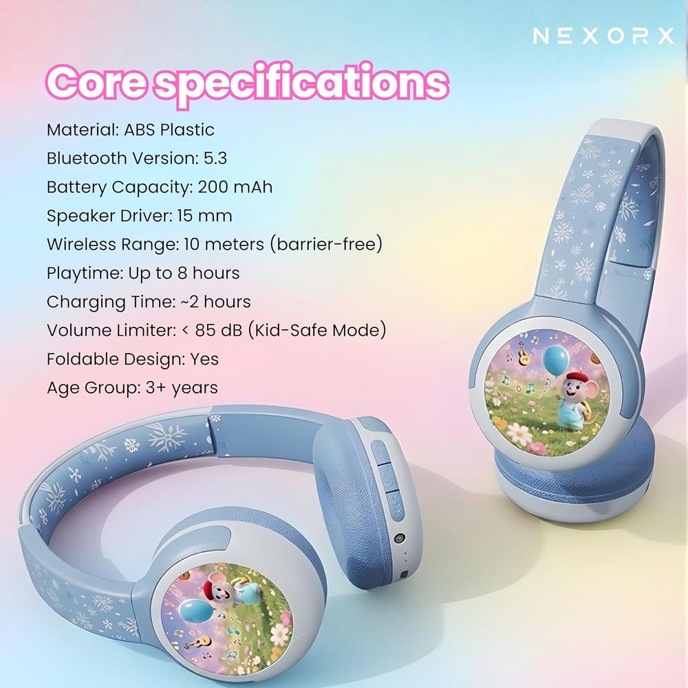 Nexorx - NexTunes 001 Junior Kids Headphones - Blue