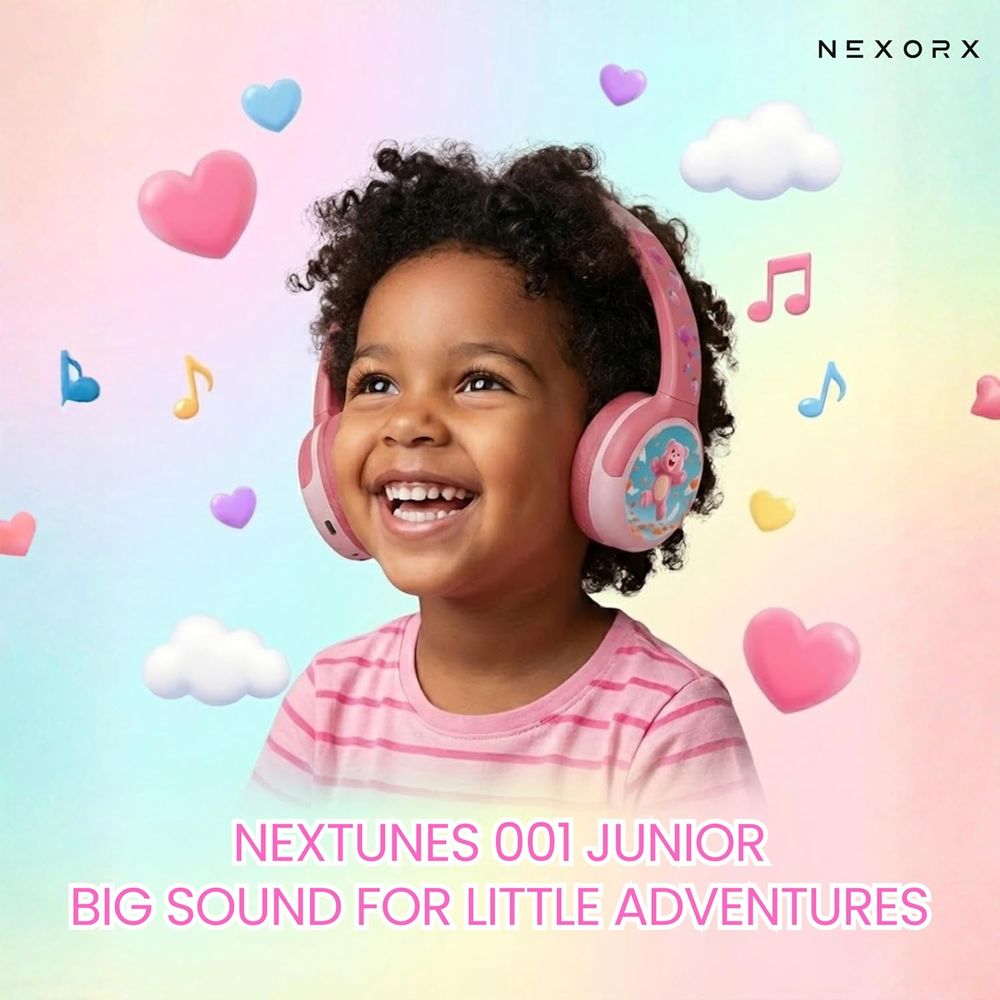 Nexorx - Kids Nextunes 001 Junior Bluetooth Headphones - Pink