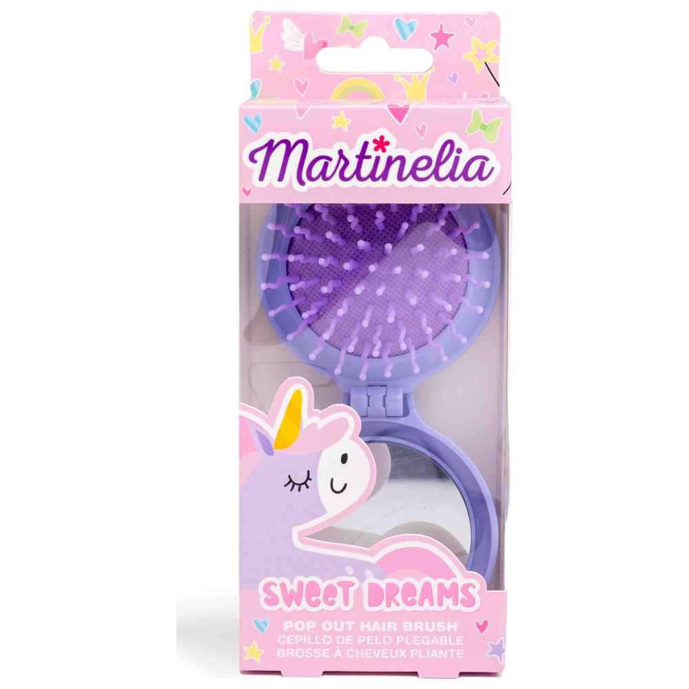 Martinelia - Pop Out Hair Brush w/ Unicorn Mirror - Color May Vary