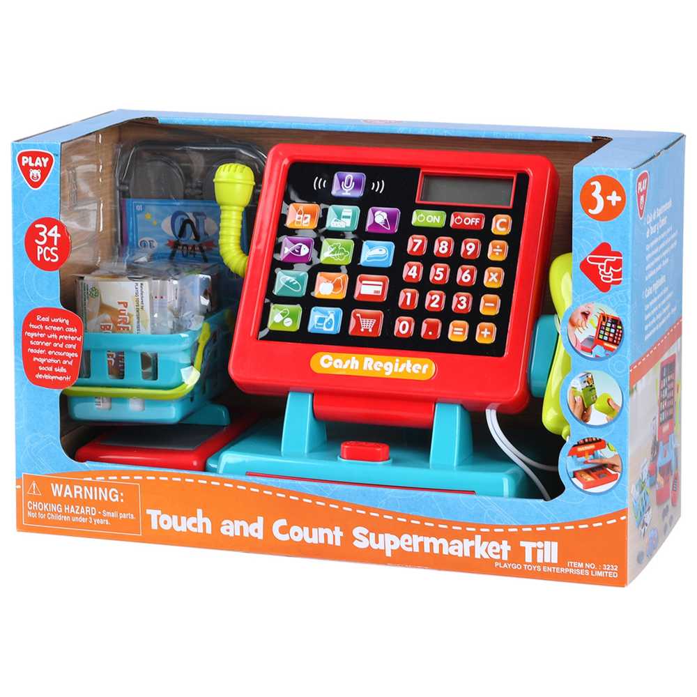 Playgo - Touch And Count Supermarket Till Playset - 37 Pcs
