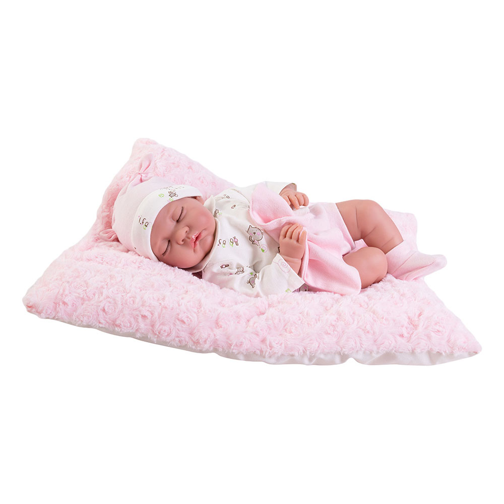 Antonio Juan - Sleepy Moon Newborn With Cushion Doll - Pink