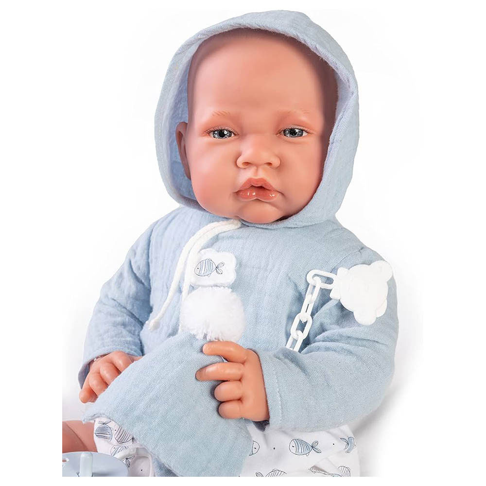 Antonio Juan - Newborn W. Goldfish Cushion Doll - Blue