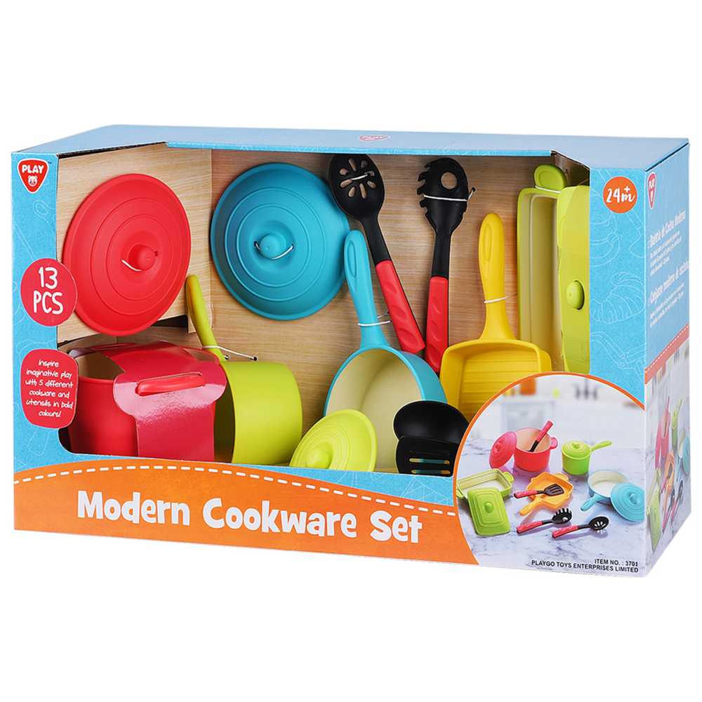 Playgo - Modern Cookware Set - 13 Pcs