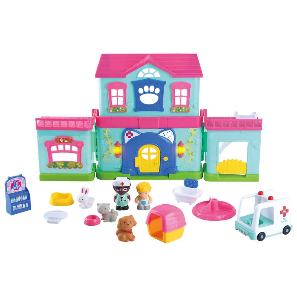 Playgo - Animal Complex Clinic Playset - 16 Pcs