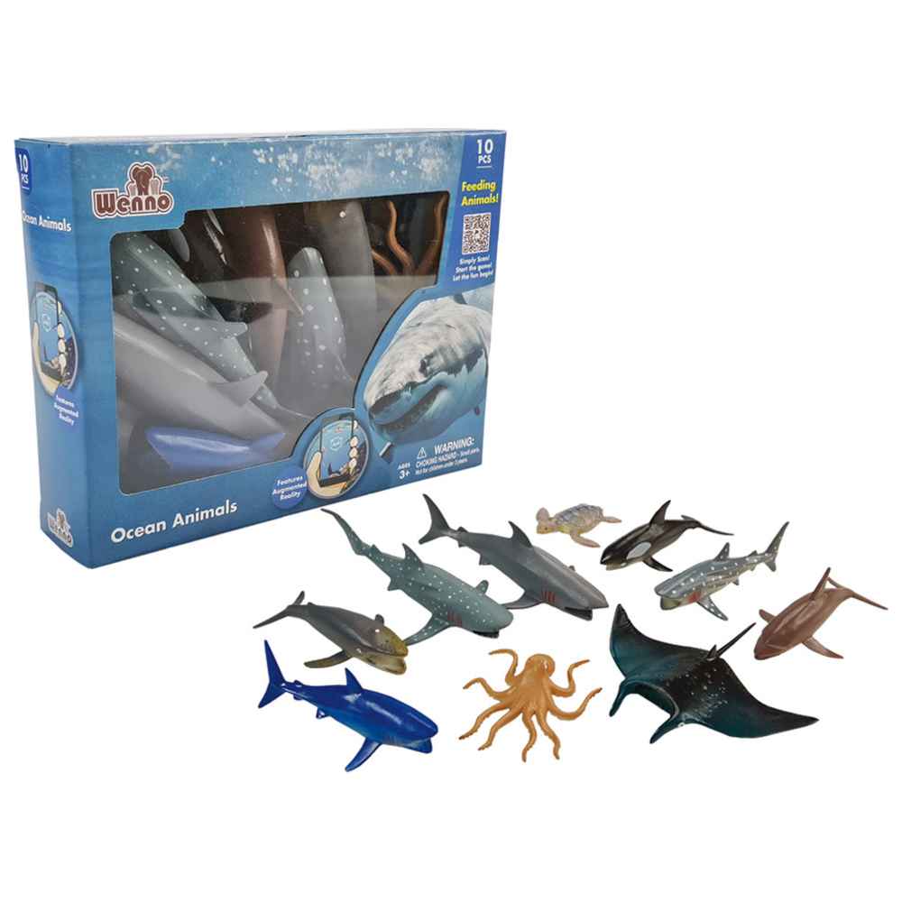 Wenno - Ocean Animals In Window Box - 10 Pcs