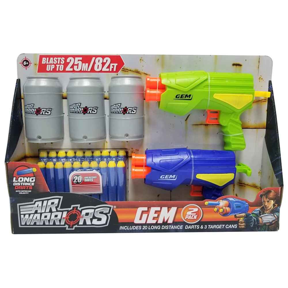 Buzzbee Toys - Air Warriors Gem Toy Gun - 25 Pcs