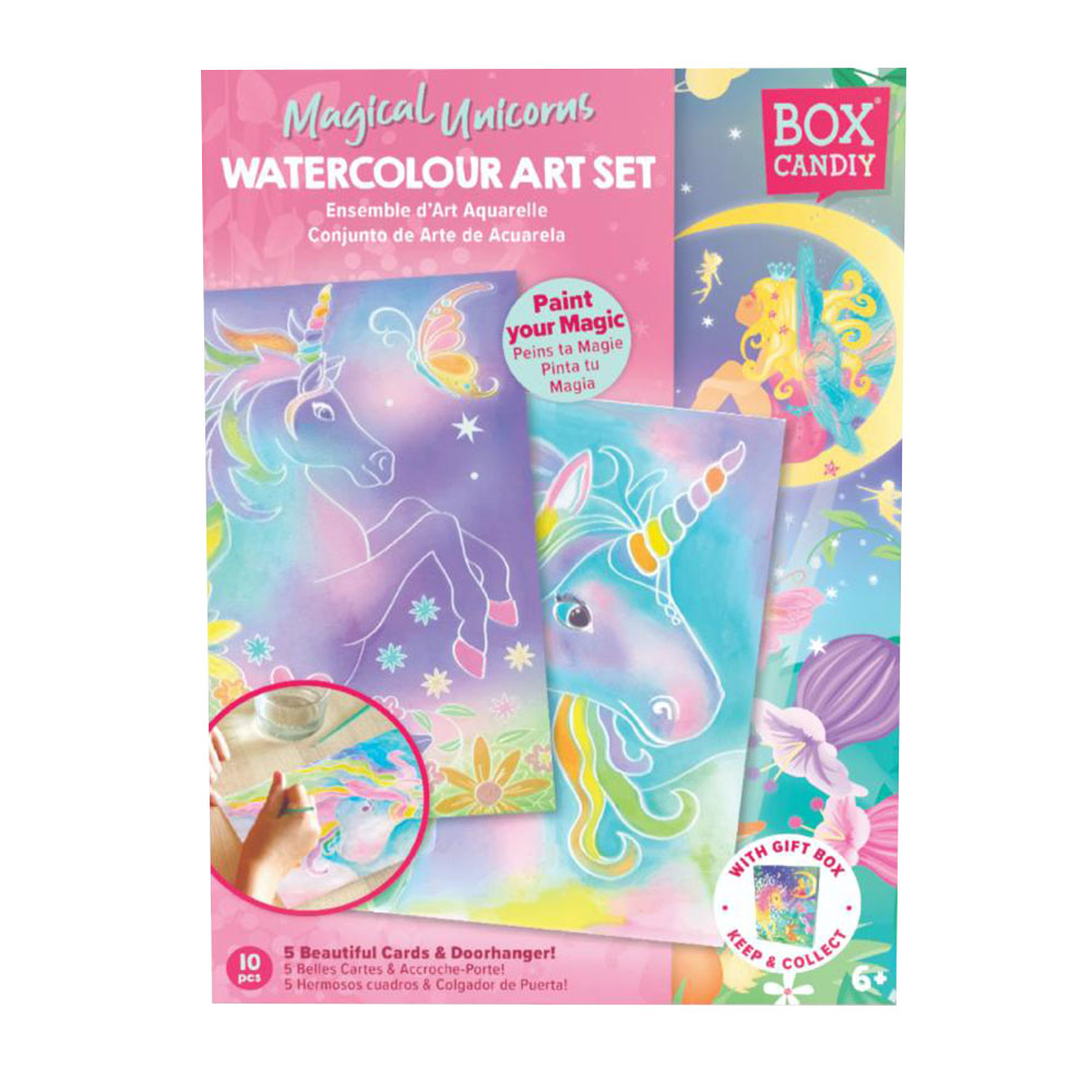 Box Candiy - Magical Unicorns Watercolor Art Set