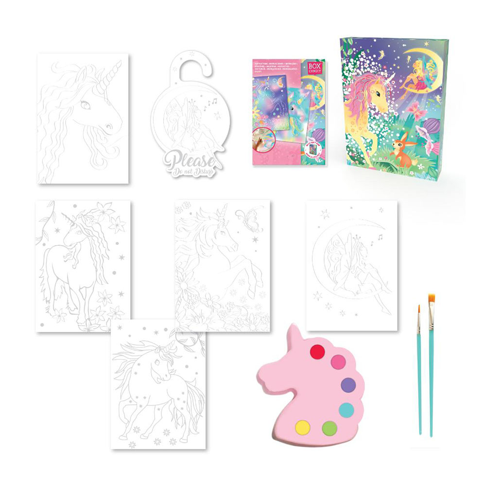 Box Candiy - Magical Unicorns Watercolor Art Set