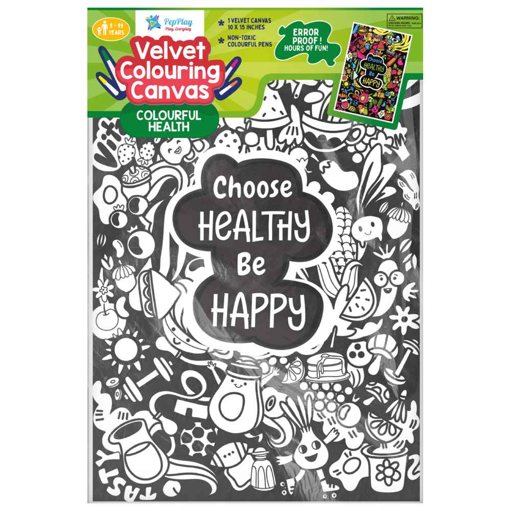 Pepplay - Colourful Health Velvet Colouring Canvas