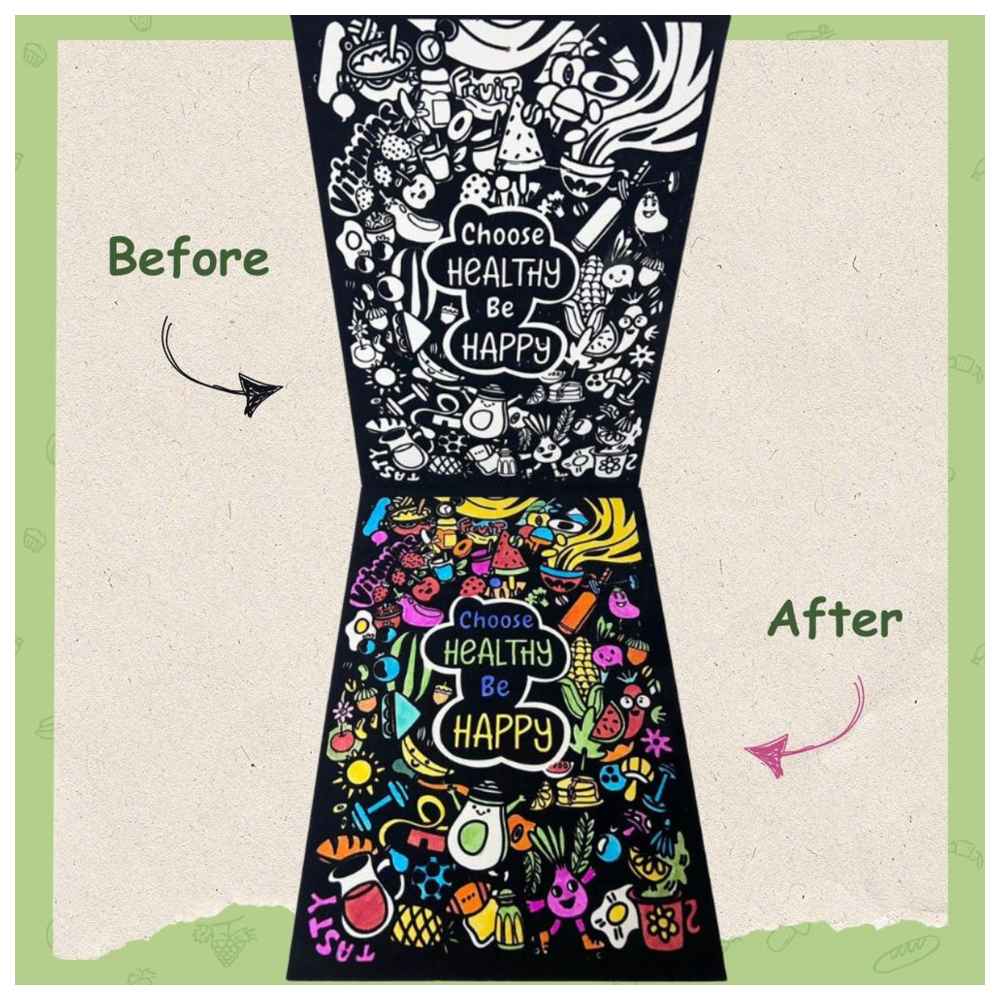 Pepplay - Colourful Health Velvet Colouring Canvas