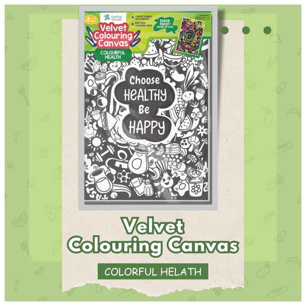 Pepplay - Colourful Health Velvet Colouring Canvas