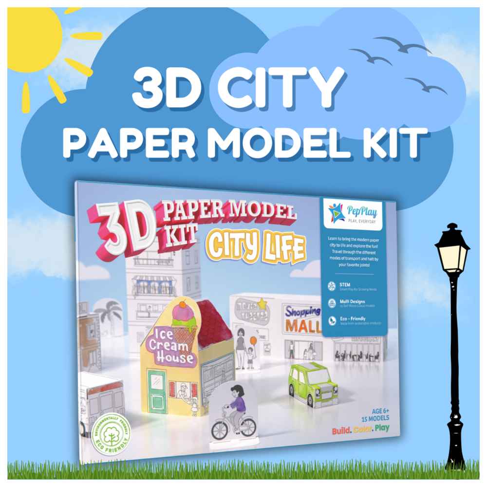 Pepplay - City Life 3D Paper Model Kit - 15 Models