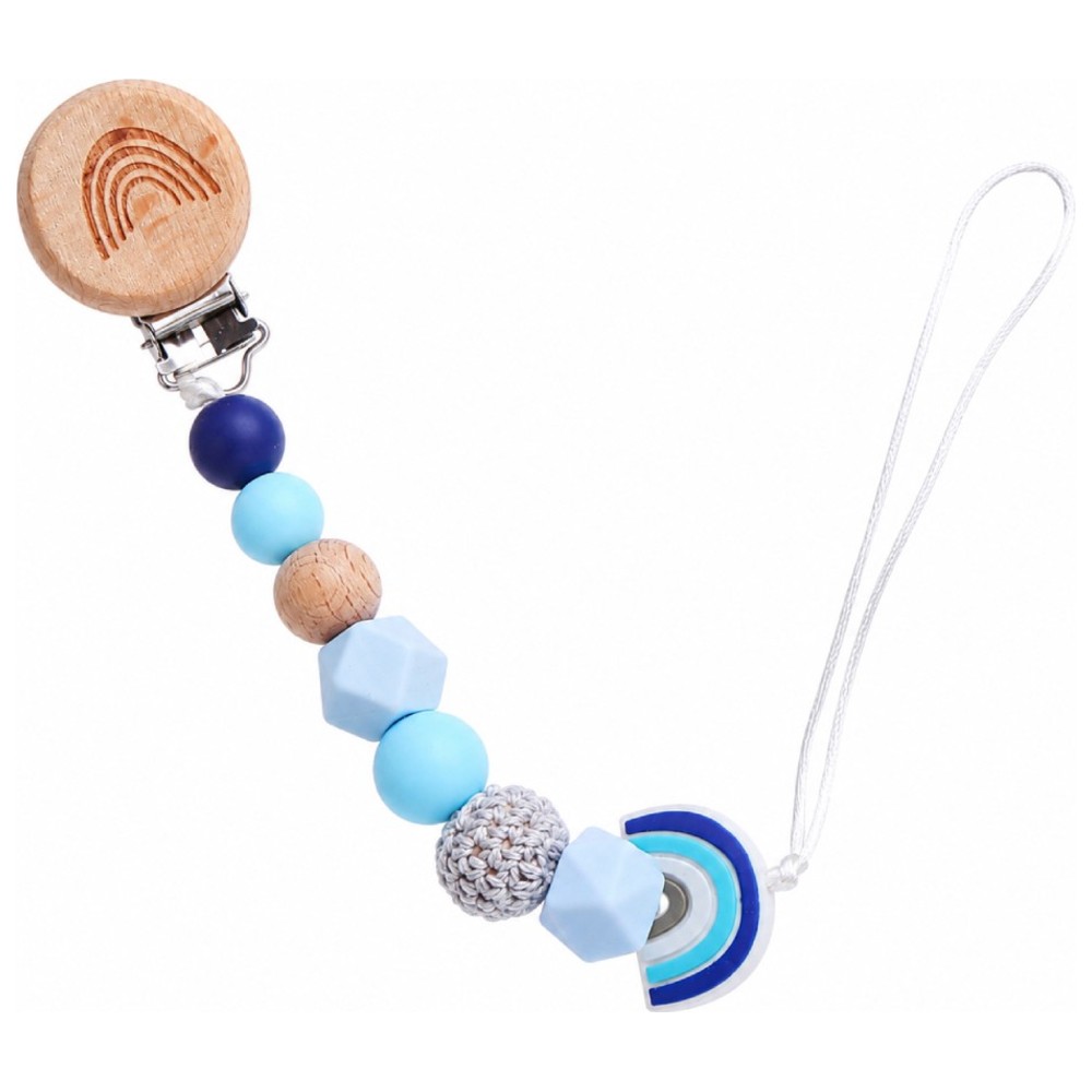 Factory Price - Sandi Rainbow Beaded Pacifier Clip