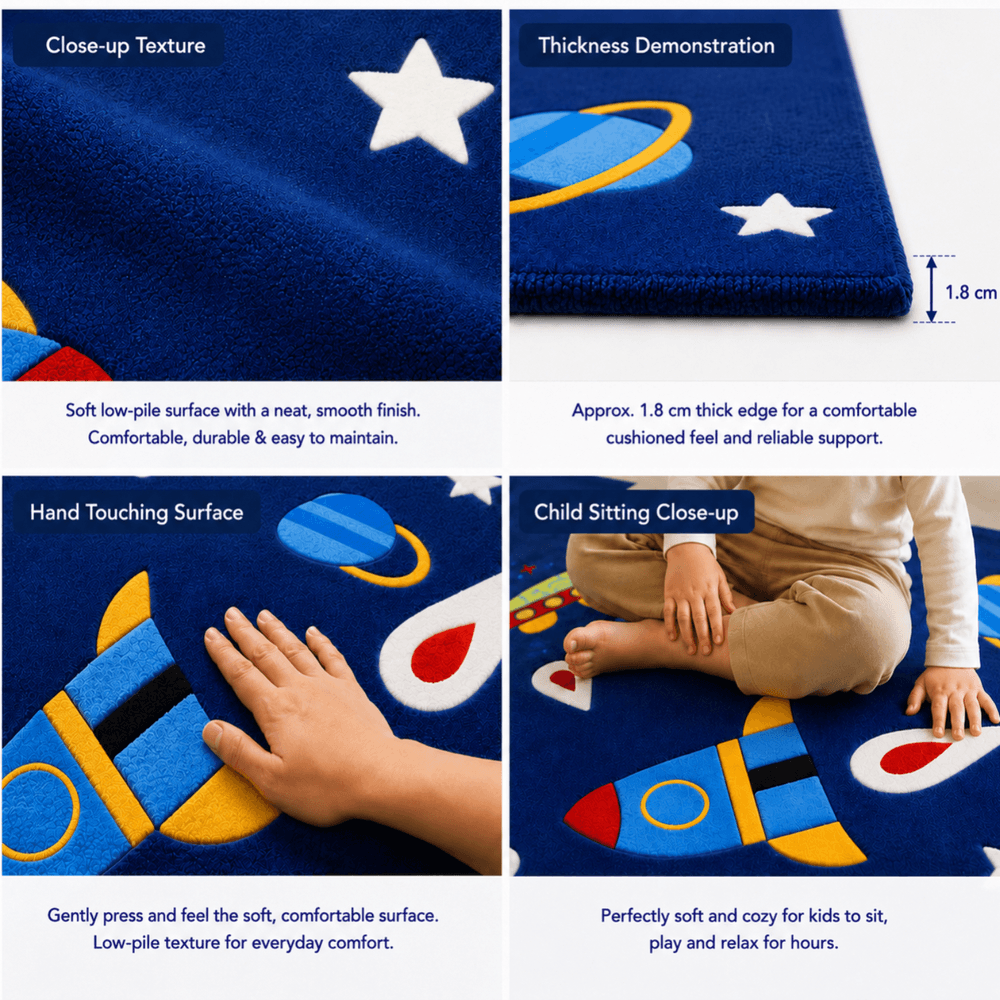Factory Price - Kid's Space Design Play Mat Rug -160 x 200 cm