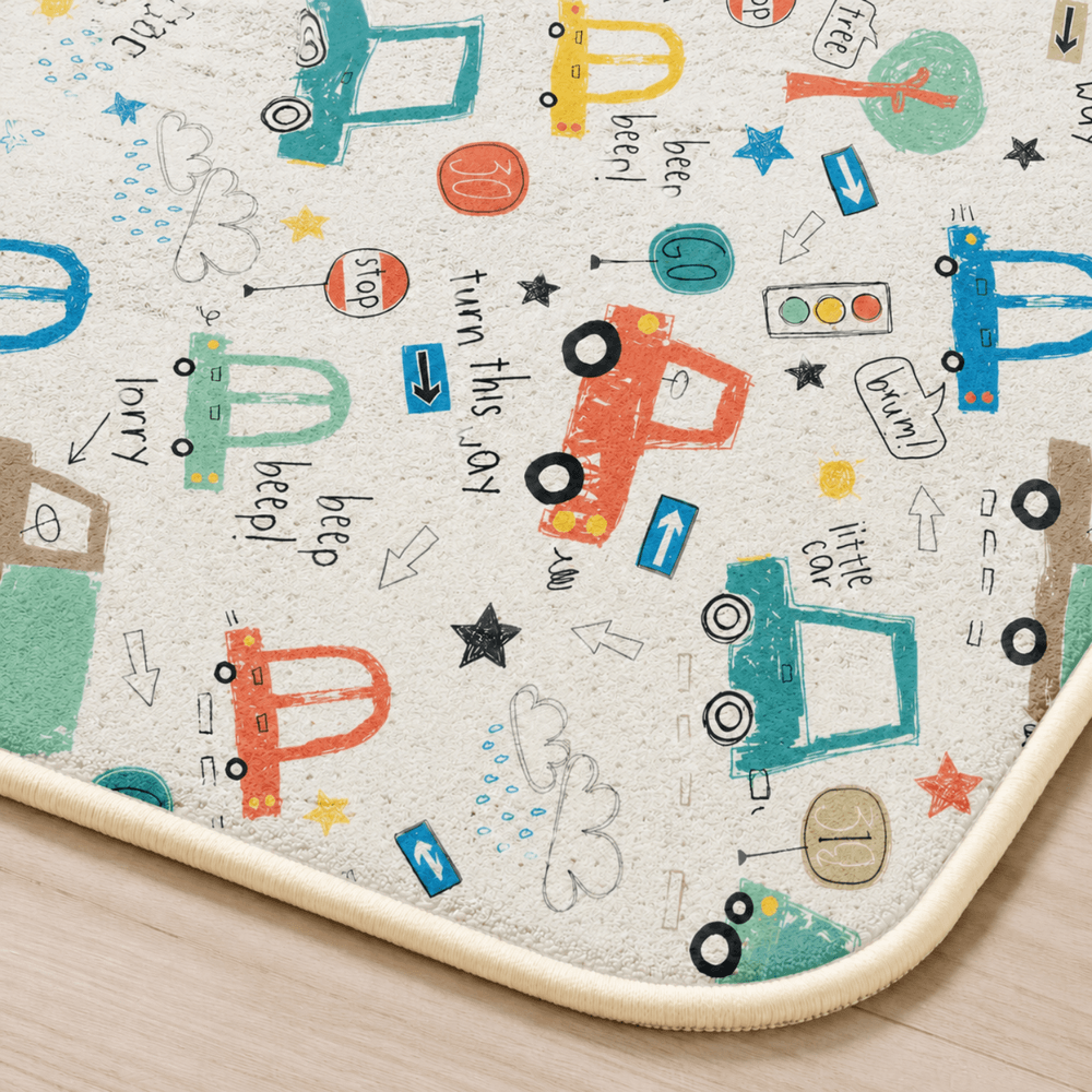 Factory Price - Kid's Cars Design Play Mat Rug - 160 x 200 cm