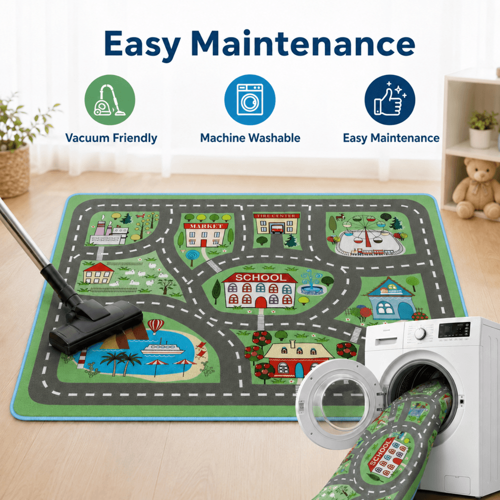 Factory Price - Kid's Interactive City Road Design Play Mat Rug - 160 x 200 cm