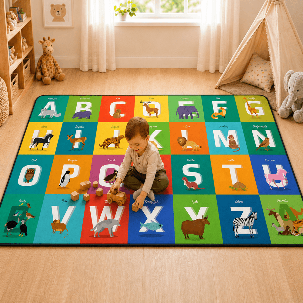 Factory Price - Kid's Interactive Alphabet Design Play Mat Rug - 160 x 200 cm