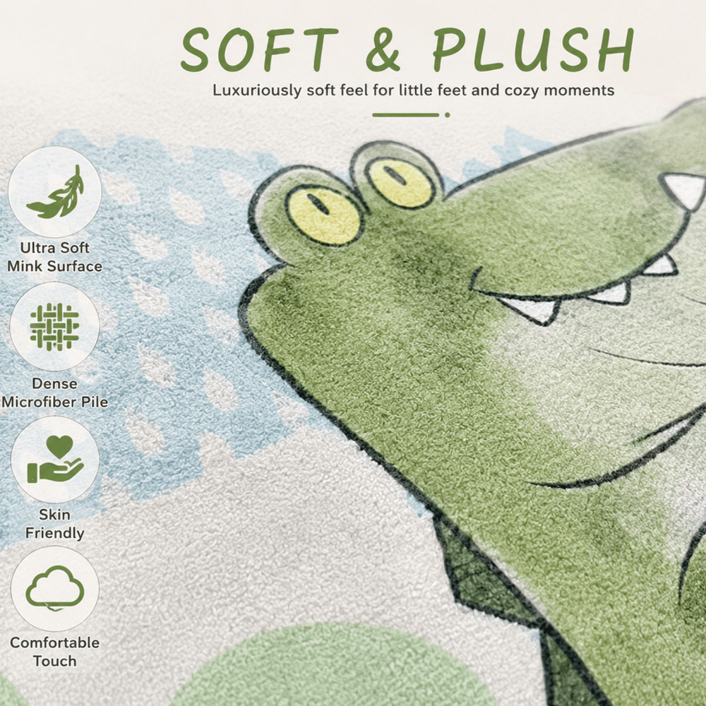 Factory Price - Kid's Cute Alligator Design Play Mat Rug - 160 x 200 cm