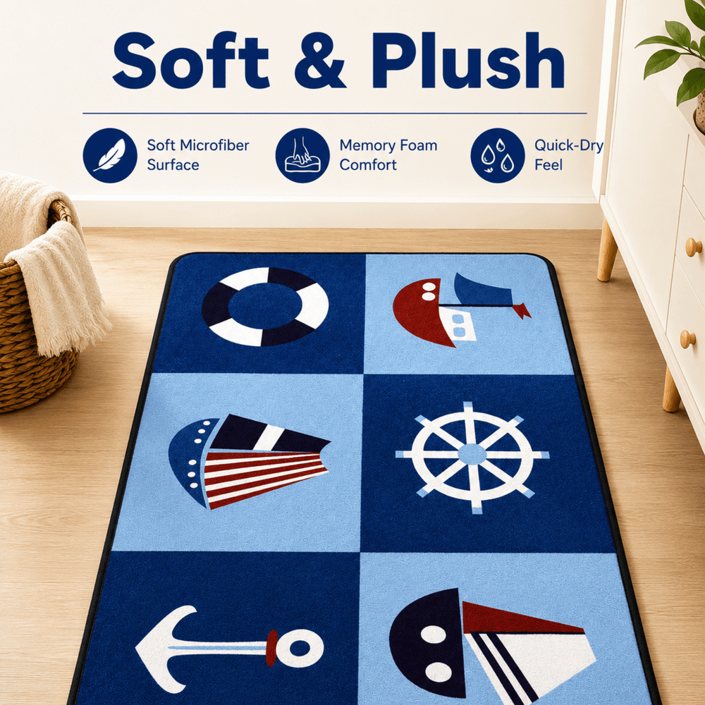 Factory Price - Kid's Sailor Design Play Mat Rug - 160 x 200 cm