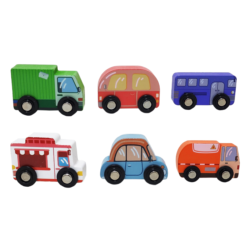 Factory Price - Wooden Mini Car Set - 6 Pcs