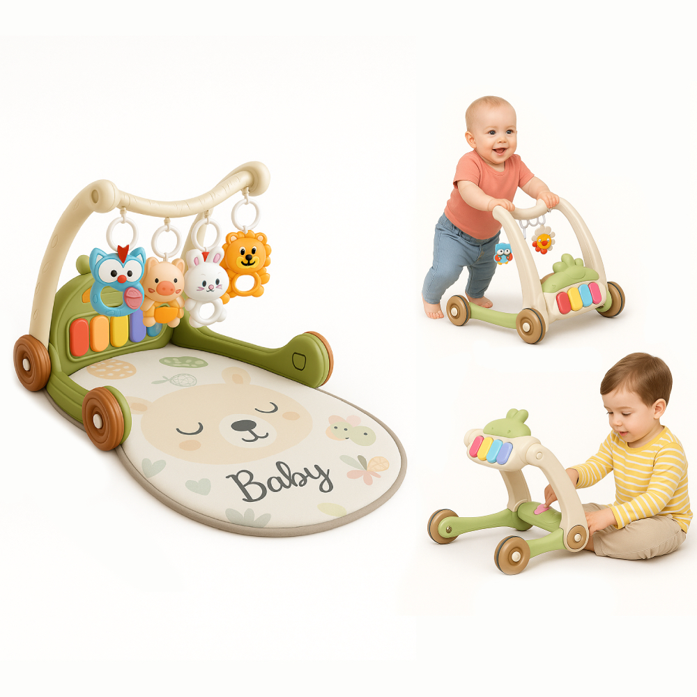Factory Price - Daisy 3-In-1 Multifunctional Baby Walker - Green