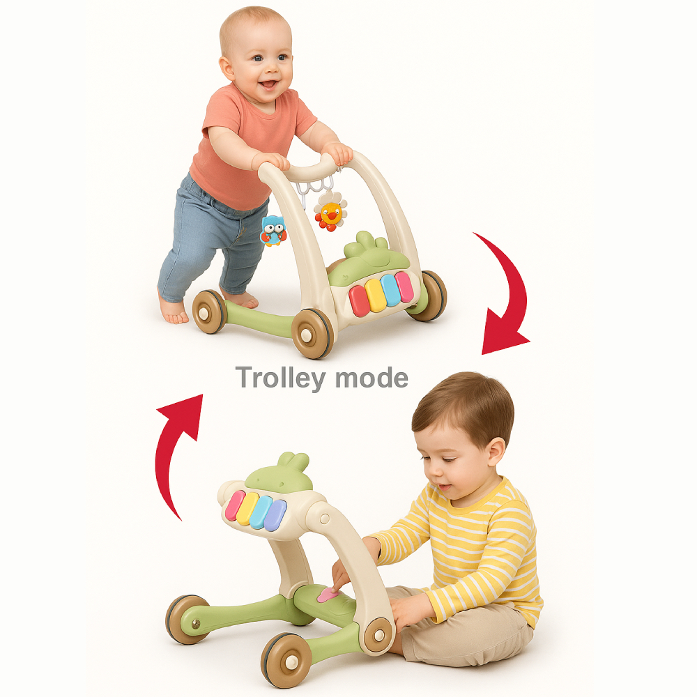 Factory Price - Daisy 3-In-1 Multifunctional Baby Walker - Green