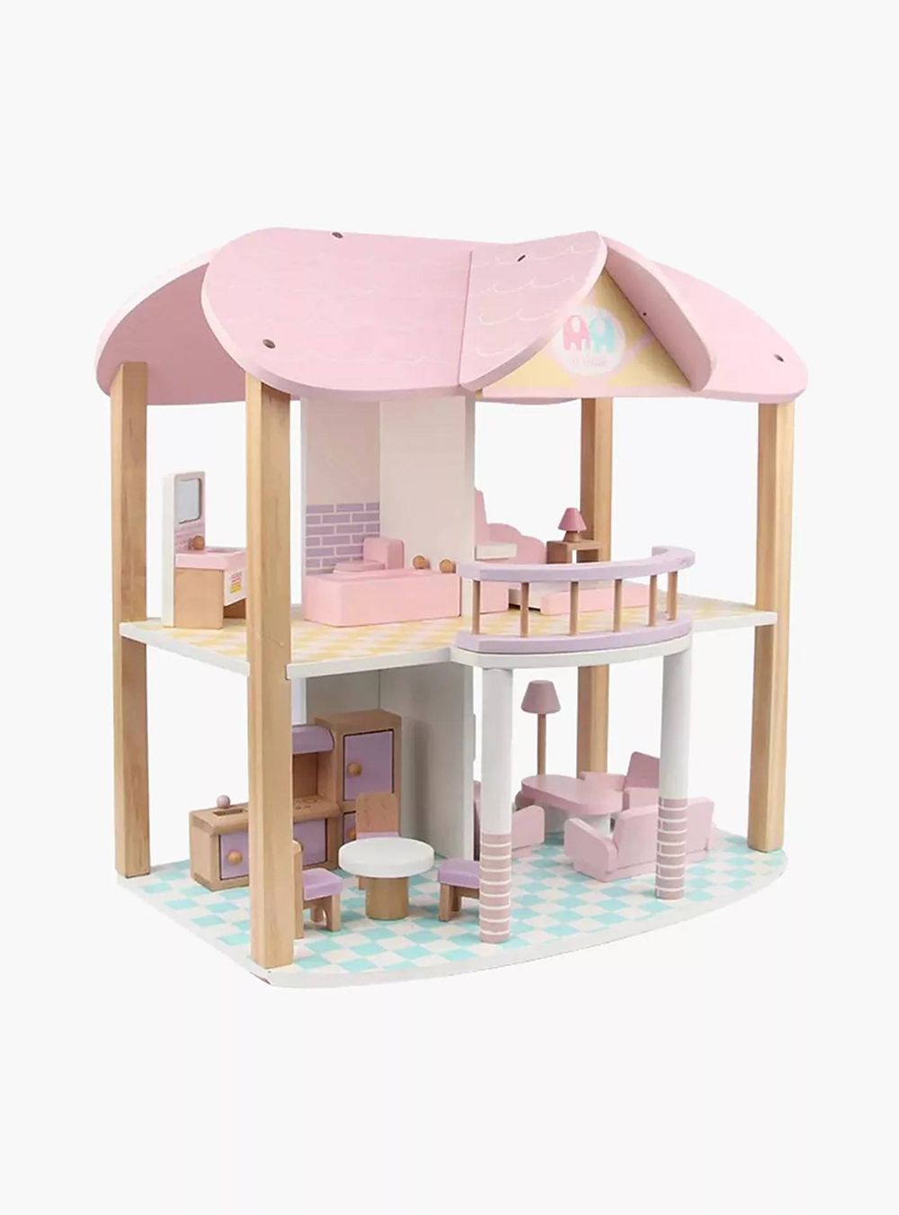 Factory Price - Ava Wooden Realistic Doll-House - Pink
