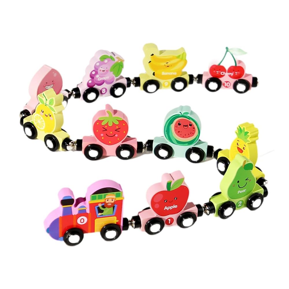 Factory Price - Magnatic Wooden Fruit Montessori Train Set