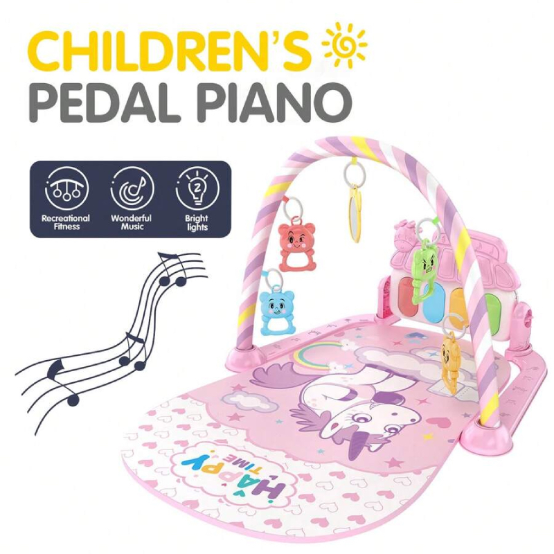 Factory Price - Nova Children Pedal Piano With Music And Lights - A - Pink