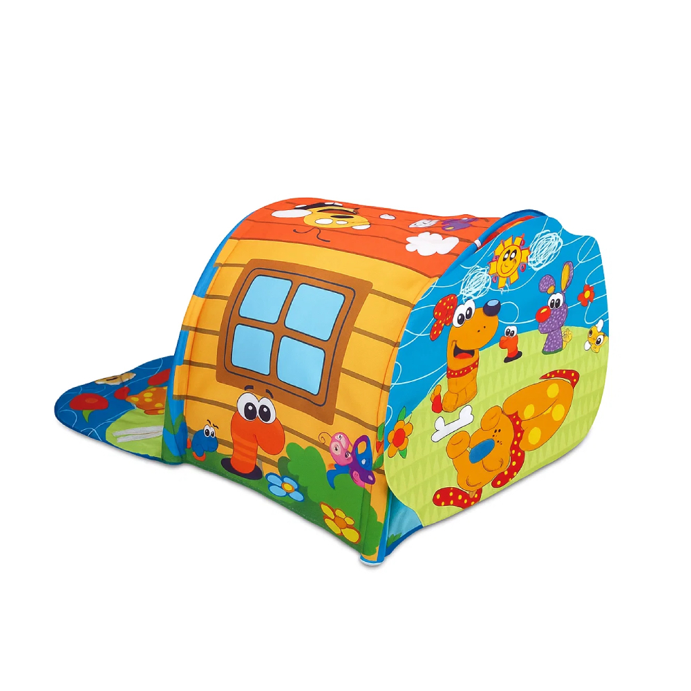 Factory Price - 3 In 1 Activity Tunnel Baby Play Mat - Barn