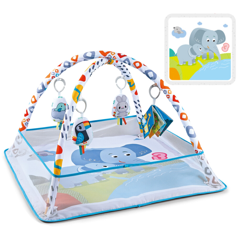 Factory Price Interactive Unicorn Baby Play Mat with Bumper Net