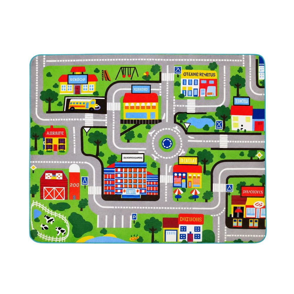 Factory Price - Kid's Road Map Design Play Mat Rug - 160 x 200 cm