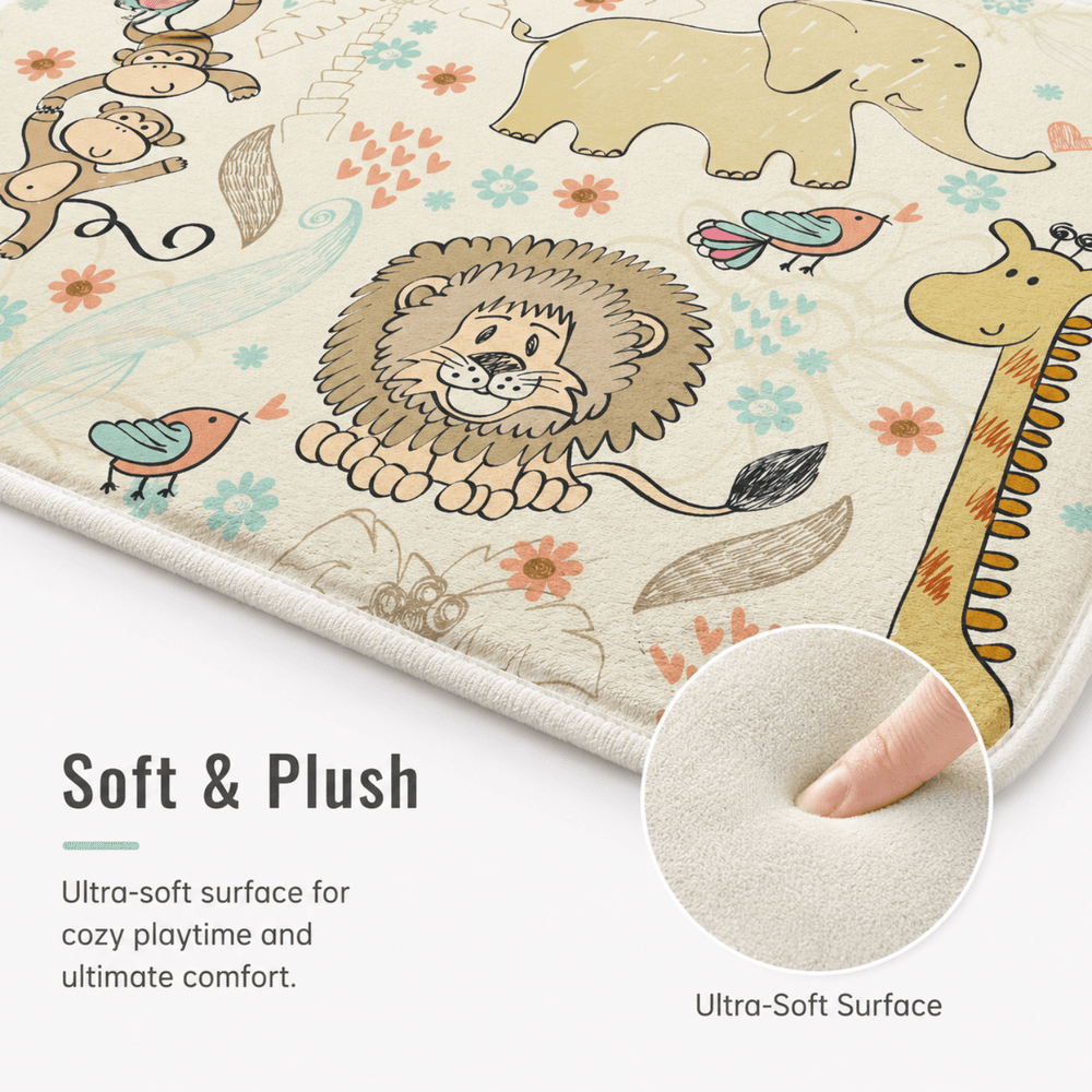 Factory Price - Kid's Jungle World Design Play Mat Rug - 160 x 200 cm